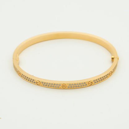 [baslovejewels]LOVE BRACELET 3.65MM DIAMOND-PAVED SILVER