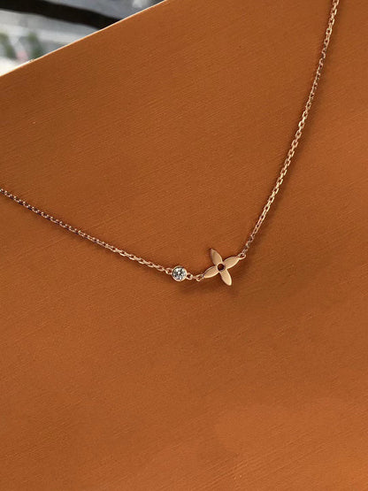 [baslovejewels]BLOSSOM PENDANT PINK GOLD AND DIAMOND