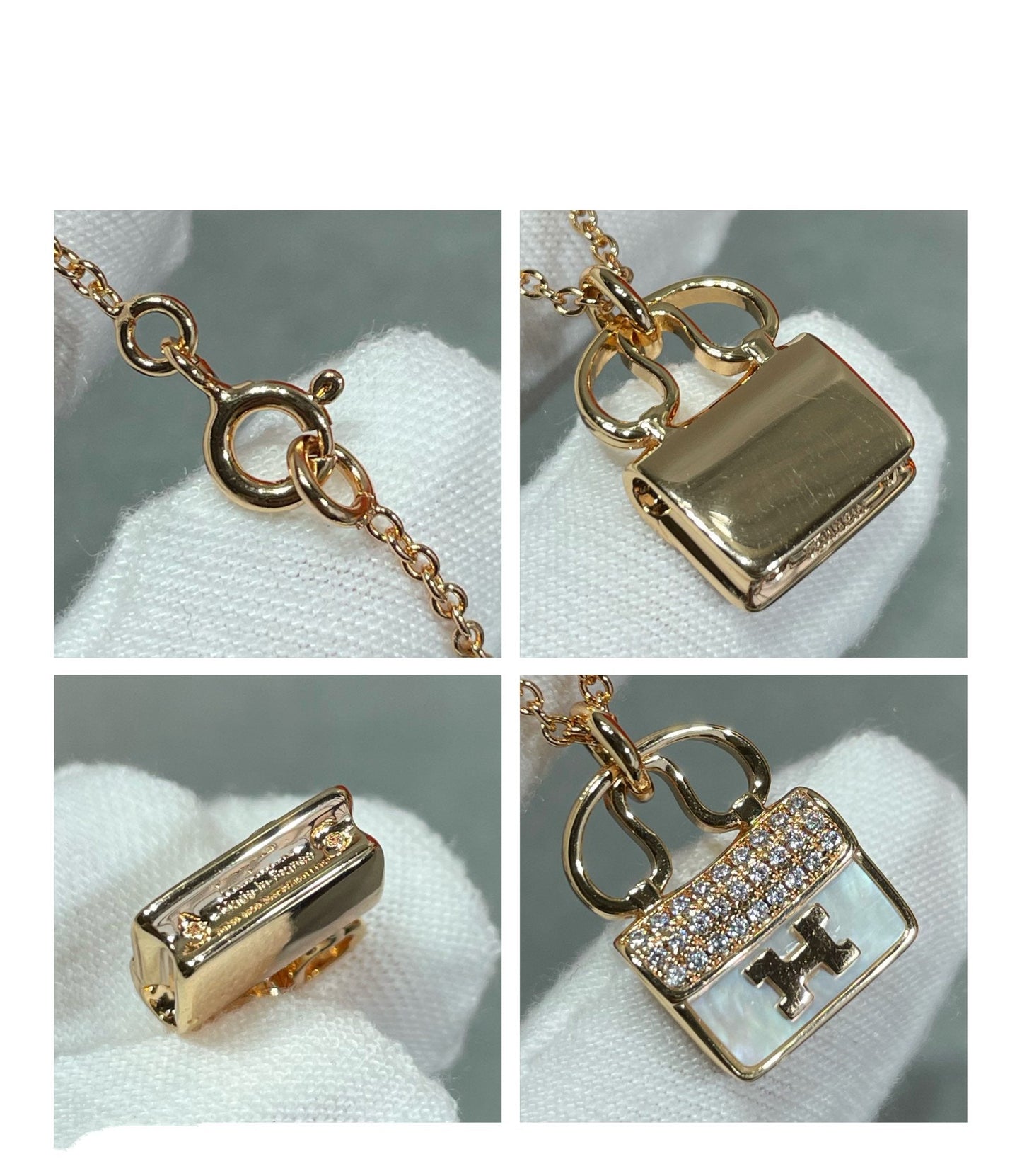 [baslovejewels]H CIRCE MOISSANITE PENDANT NECKLACE GOLD