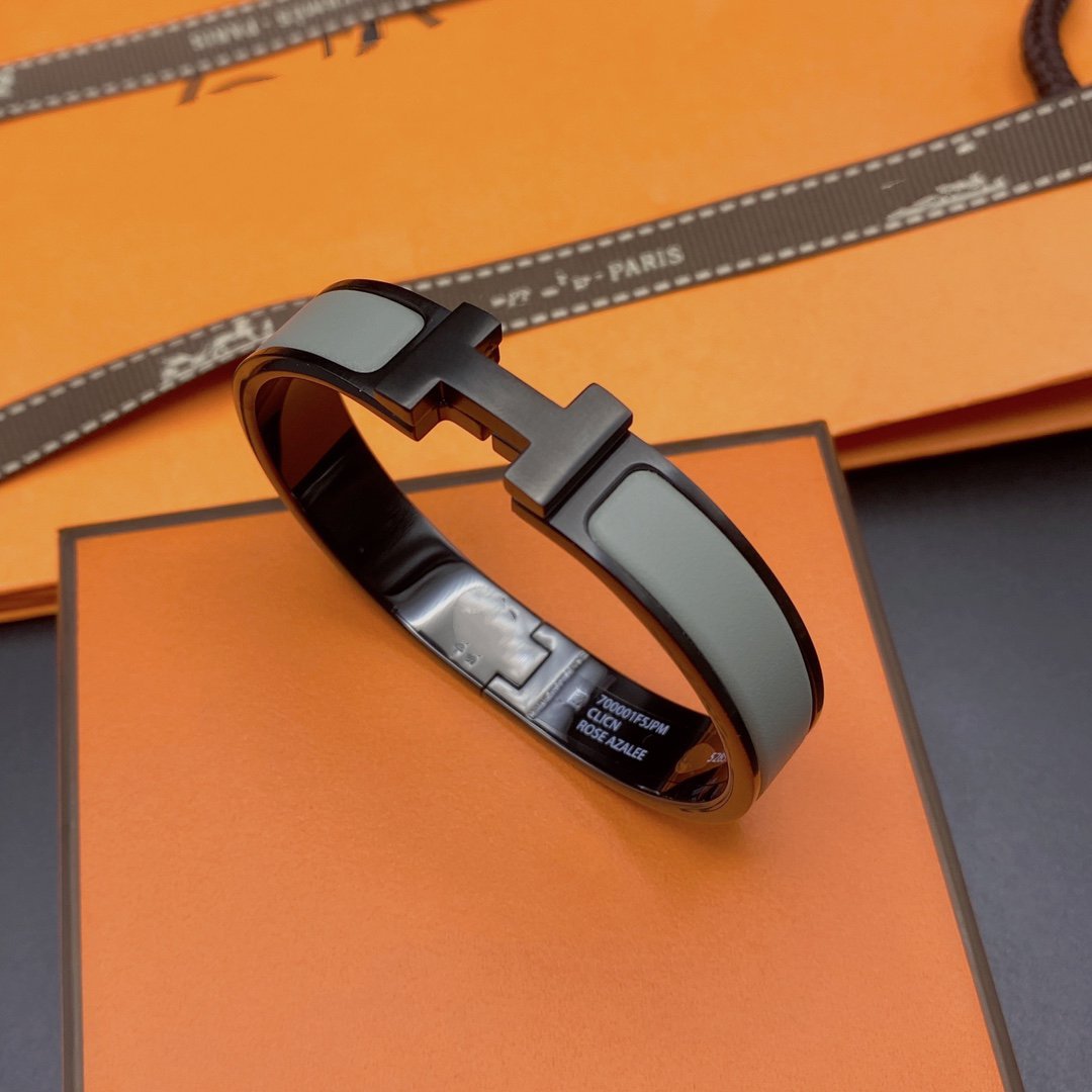 [baslovejewels]CLIC HM SO BLACK GREY BRACELET