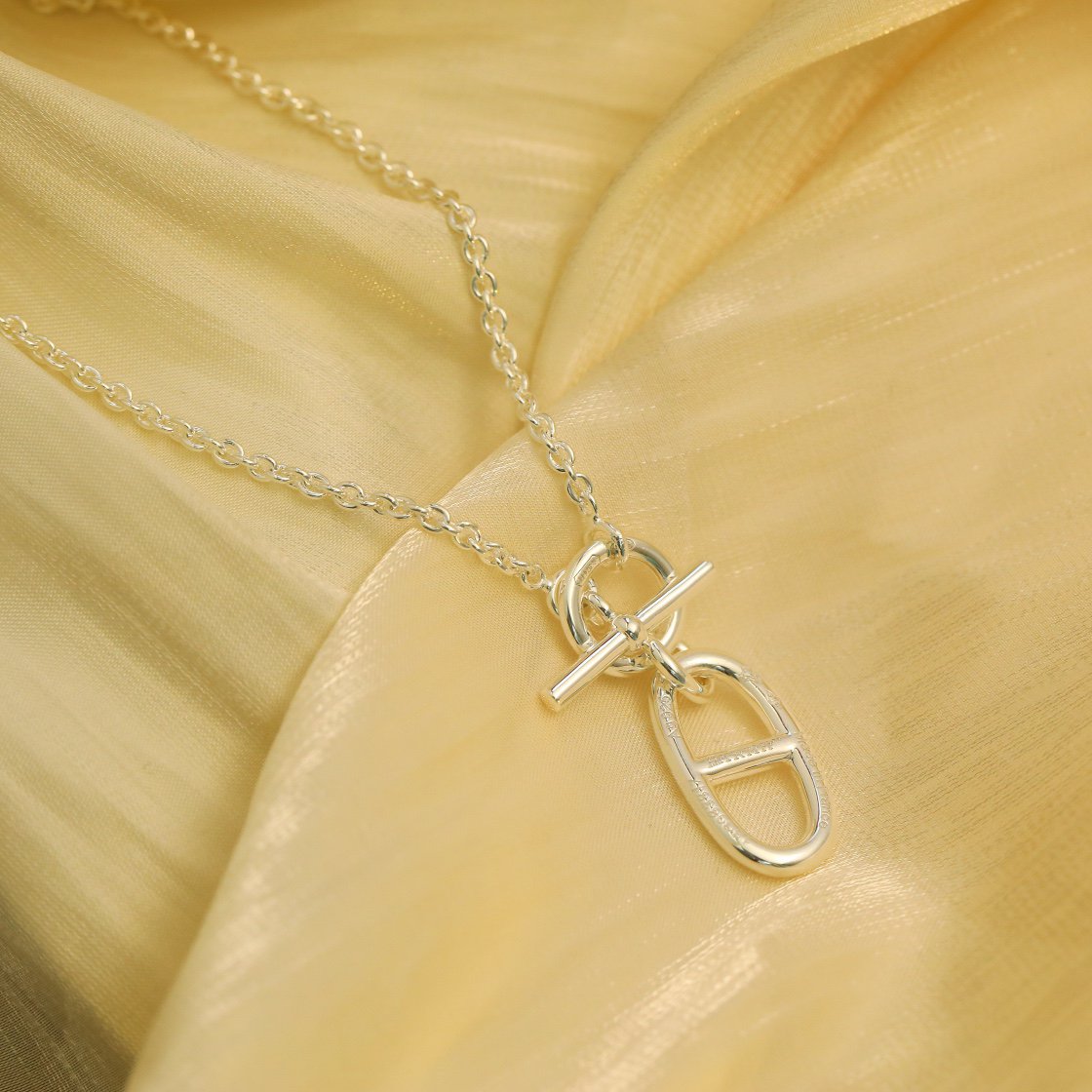 [baslovejewels]HM CHAINE D'ANCRE PENDANT NECKLACE STERLING SILVER