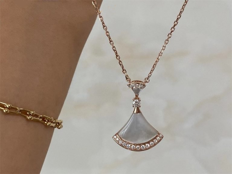 [baslovejewels]DREAM NECKLACE MOP PINK GOLD DIAMOND