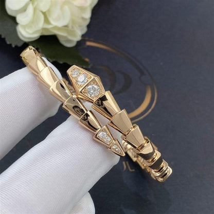 [baslovejewels]SERPENTI BRACELET DIAMONDS PINK GOLD