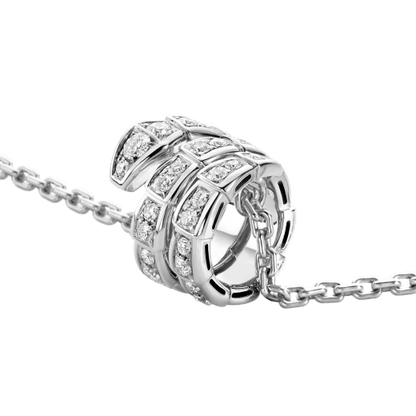[baslovejewels]SERPENTI  NECKLACE DOUBLE RING DIAMOND