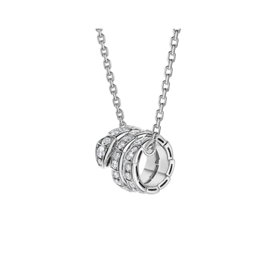 [baslovejewels]SERPENTI  NECKLACE DOUBLE RING DIAMOND