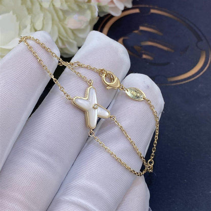 [baslovejewels]JEUX BRACELET WHITE MOP GOLD 1 DIAMOND