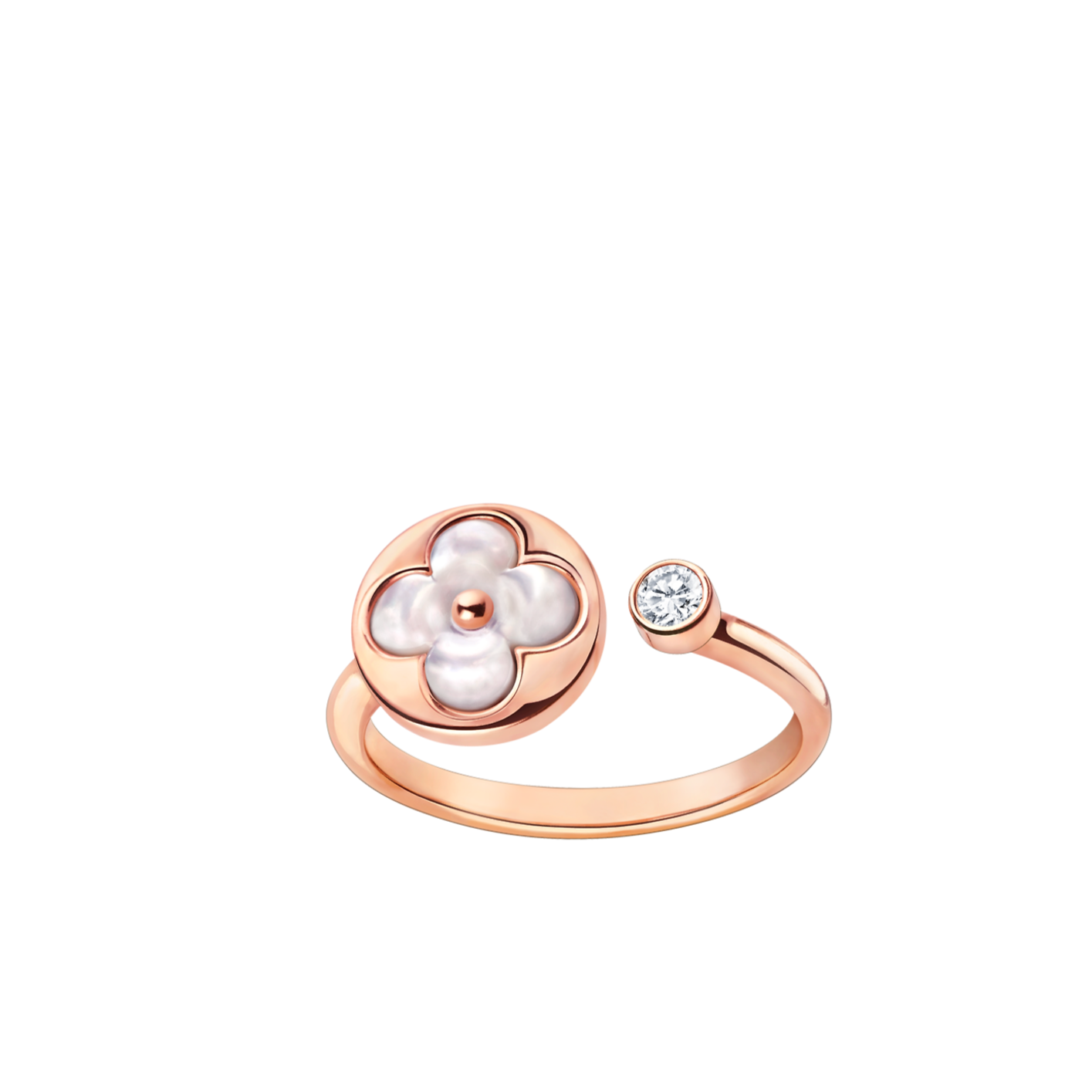 [baslovejewels]SUN 1 DIAMOND PINK MOP RING