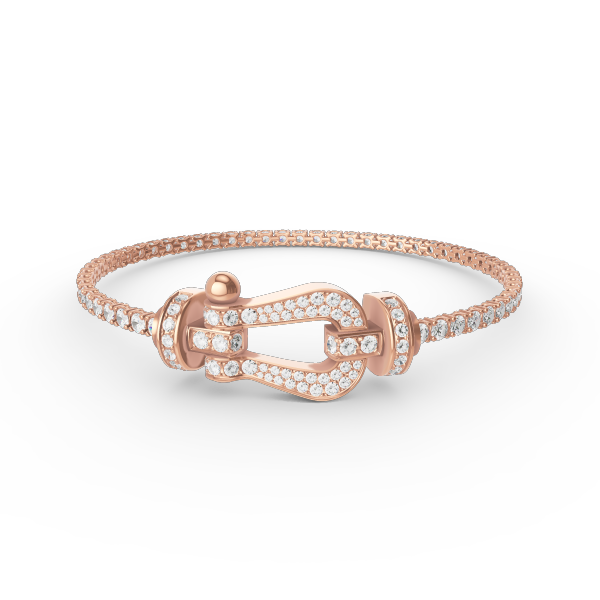 [baslovejewels]FORCE  LARGE HORSESHOE FULL DIAMOND TENNIS BRACELET